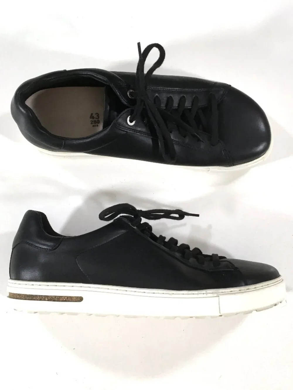 Birkenstock Bend Low Lace Up Sneakers EUR 43 US Mens Size 10 Black Leather